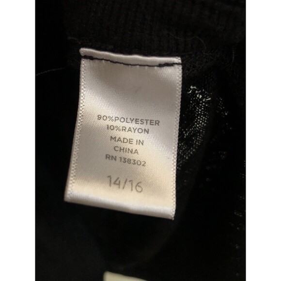 Avenue Leisure Plus 14/16 Black Knit Pullover Sweater Kangaroo Pocket Soft - Picture 5 of 9